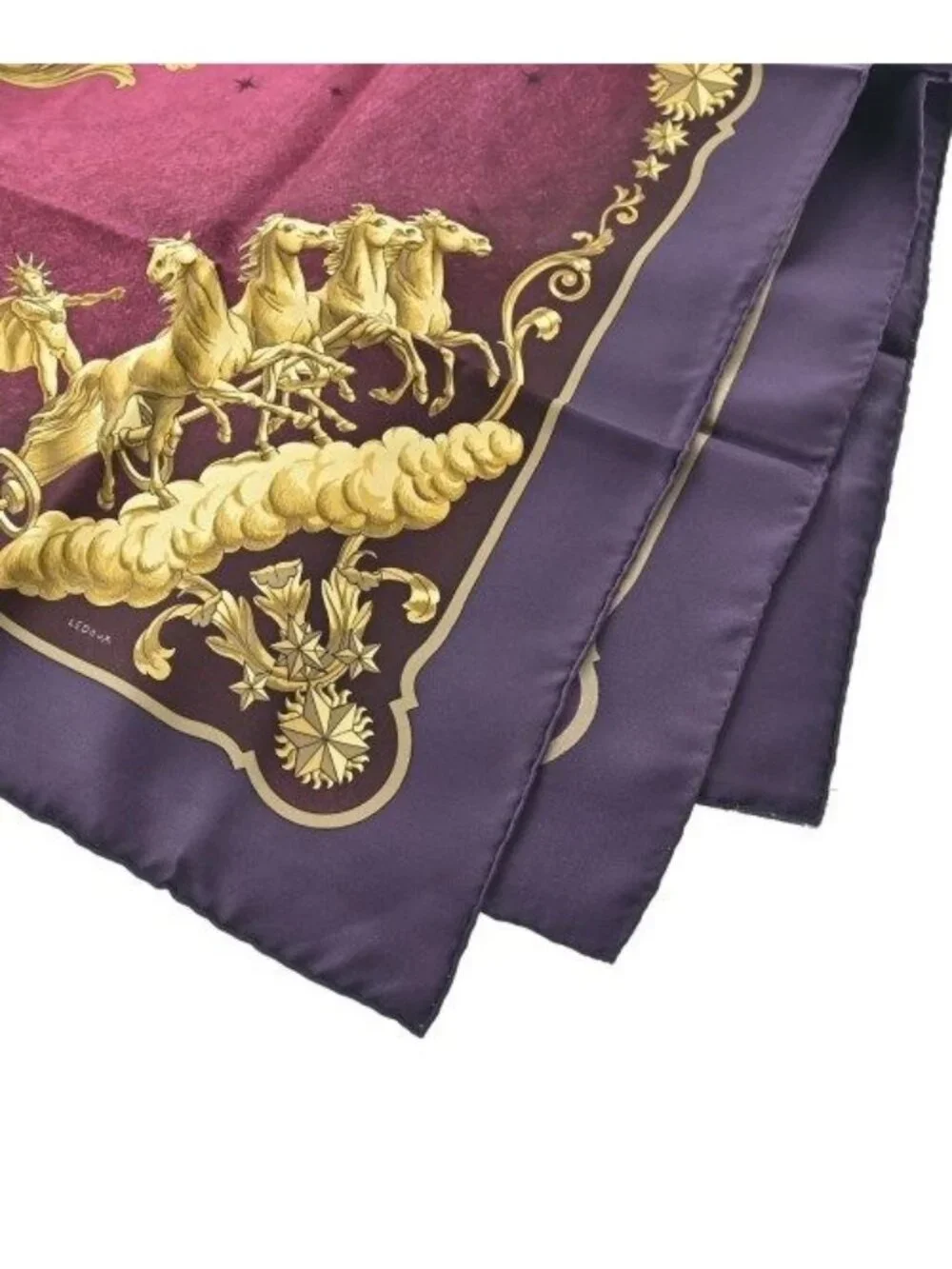 Hermes Bandana Scarf Purple